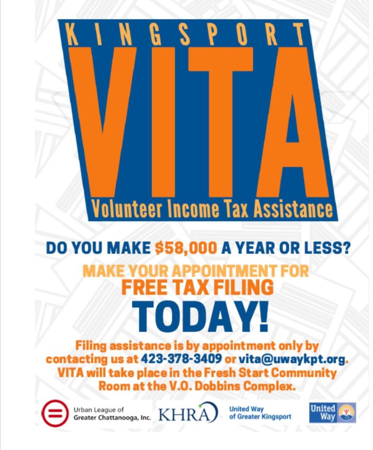 Kingsport VITA (Volunteer Tax Assistance) Available Kingsport